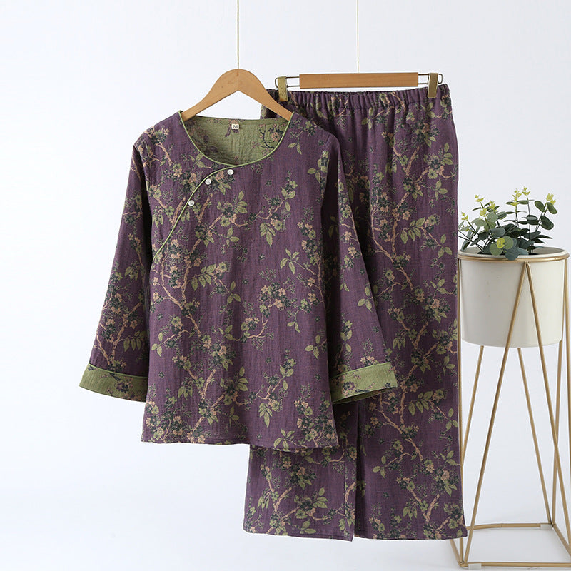 Twilight Bloom Cotton Nightwear Set