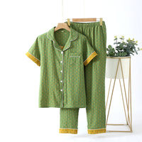 Olive Glow Cotton Night Suit
