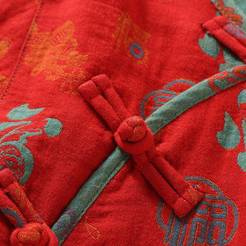 Crimson Harmony Cotton Nightwear Set