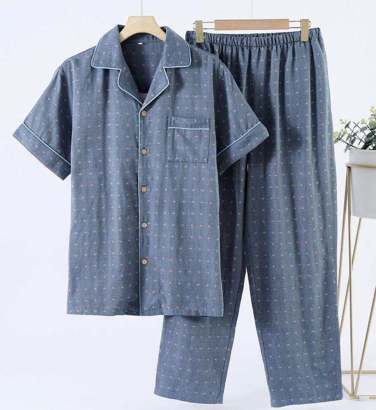 Blue Haven Cotton Men’s Nightwear Set