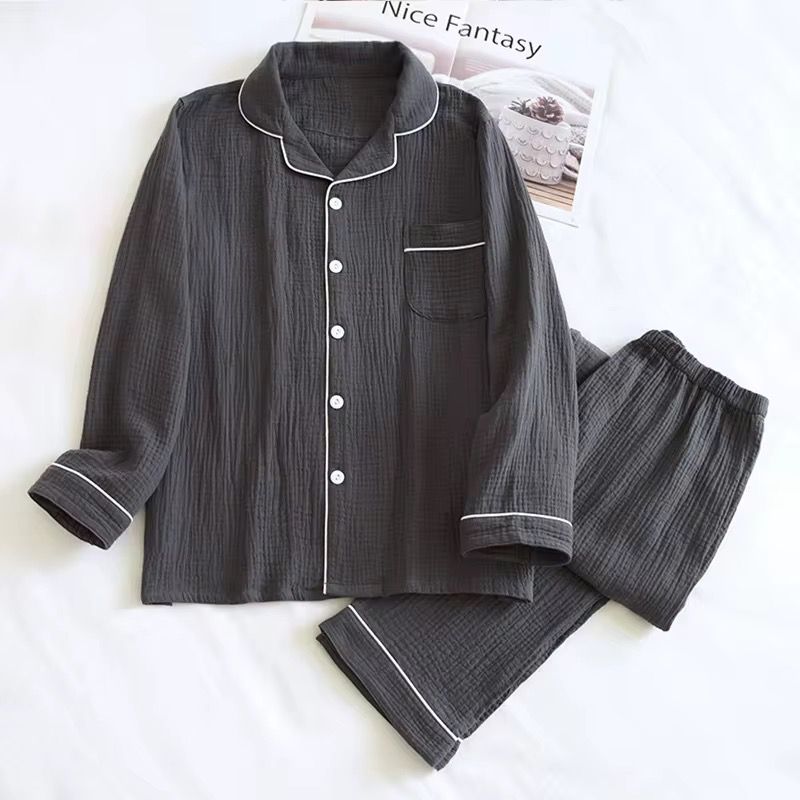 Charcoal Cloud Cotton Men’s Nightwear Set
