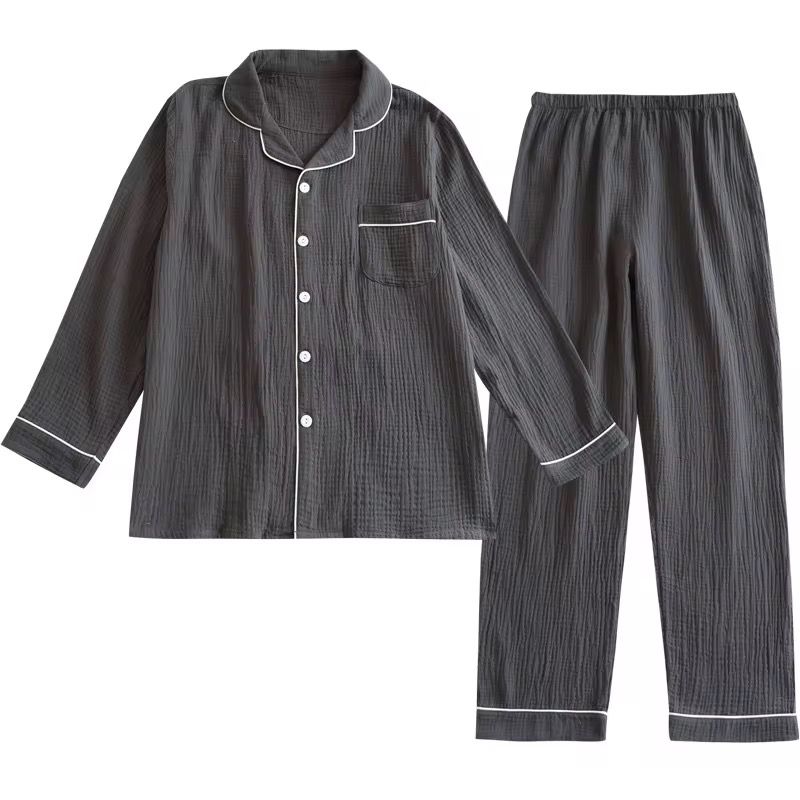 Charcoal Cloud Cotton Men’s Nightwear Set