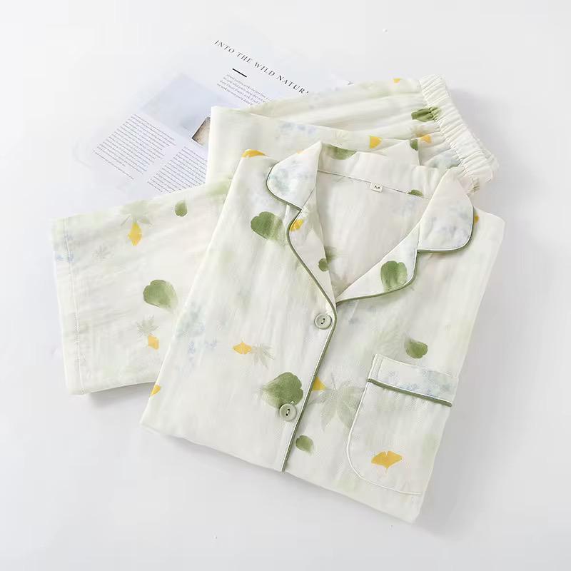 Mint Leaf Serenity Cotton Nightwear Set