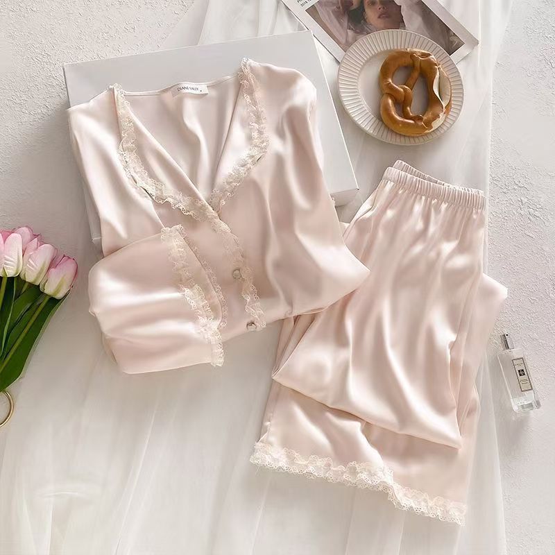 Blush Whisper Satin Nightwear Set