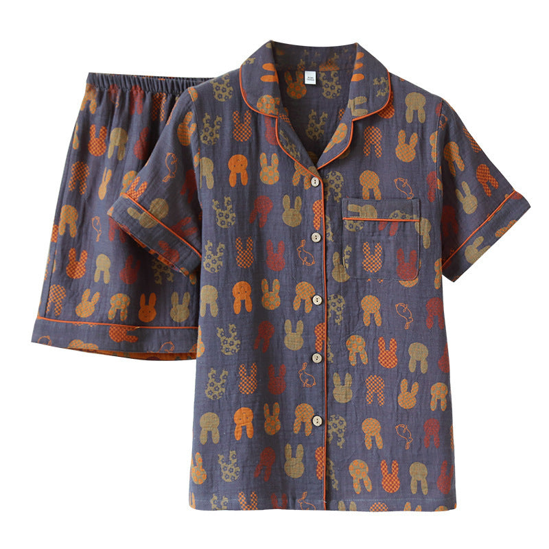 Rust Bunny Cotton Nightwear Set