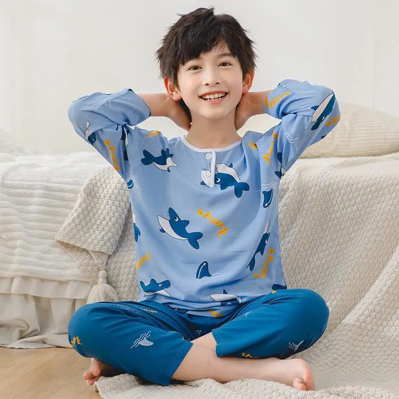 Shark Adventure Boys Nightsuit Set 🦈🌊