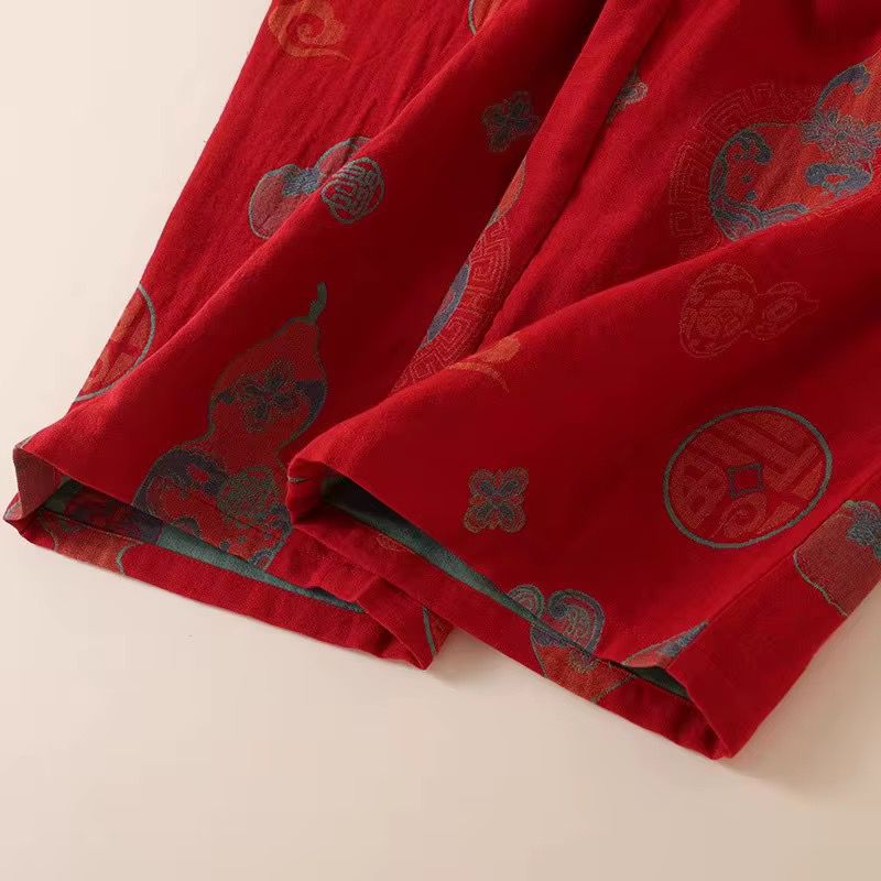 Scarlet Serenity Cotton Nightwear Set