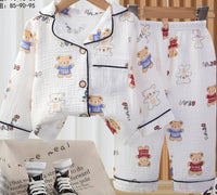 Cuddle Bear Muslin Nightsuit Set 🧸